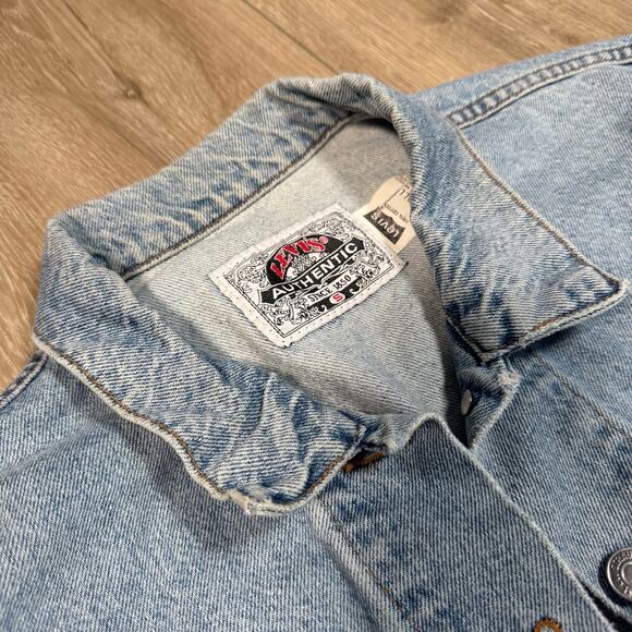 Vintage Levi's denim jacket womens small blue cropped trucker 90s - Picture 2 of 11